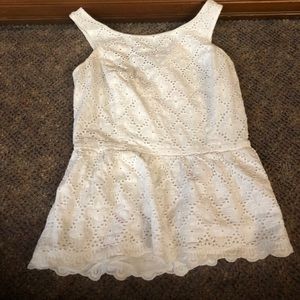 Size 2 Lilly Pulitzer White eyelet lace top!